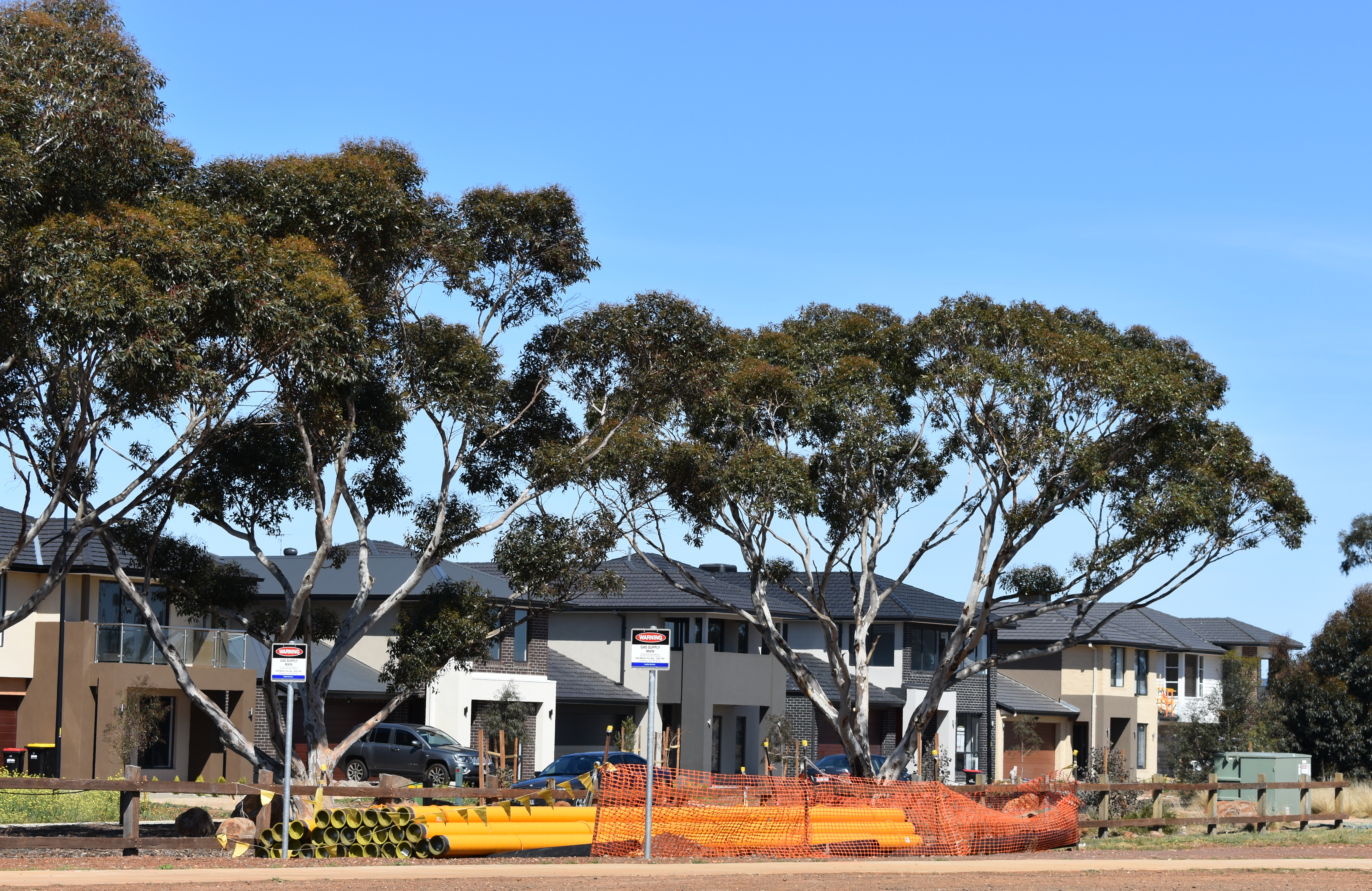 New housing subdivision in Melbourne's western growth corridor, Victoria